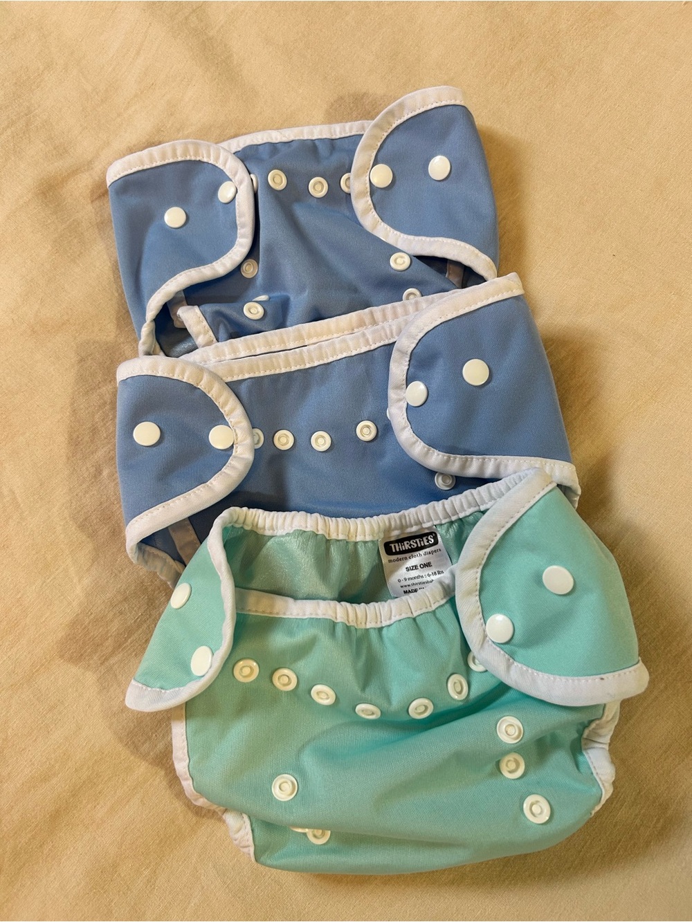 Kids Reusable Cloth Diaper Cover - Blue & Mint